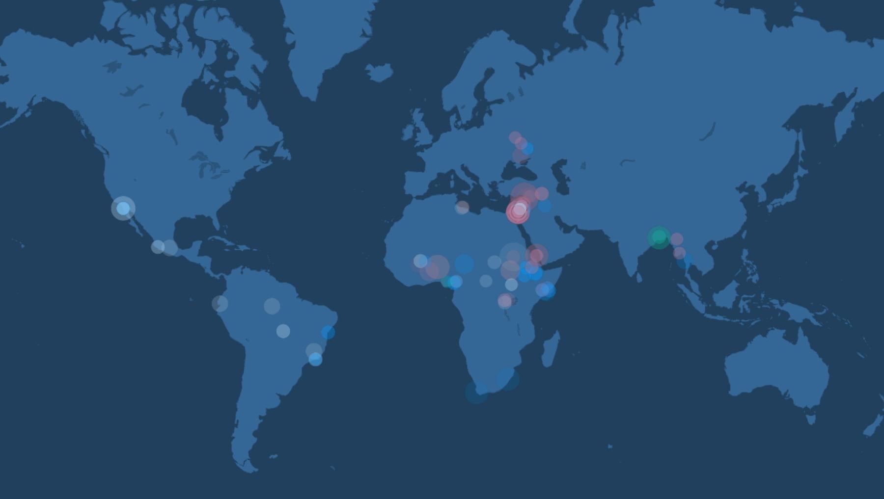 A data map showing ACLED data 
