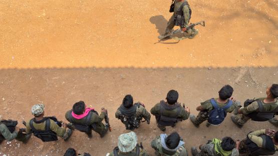 District Reserve Guard personnel in Dantewada, Chhattisgarh state, in March, with authorities waging an offensive against the last vestiges of its Naxalite rebellion